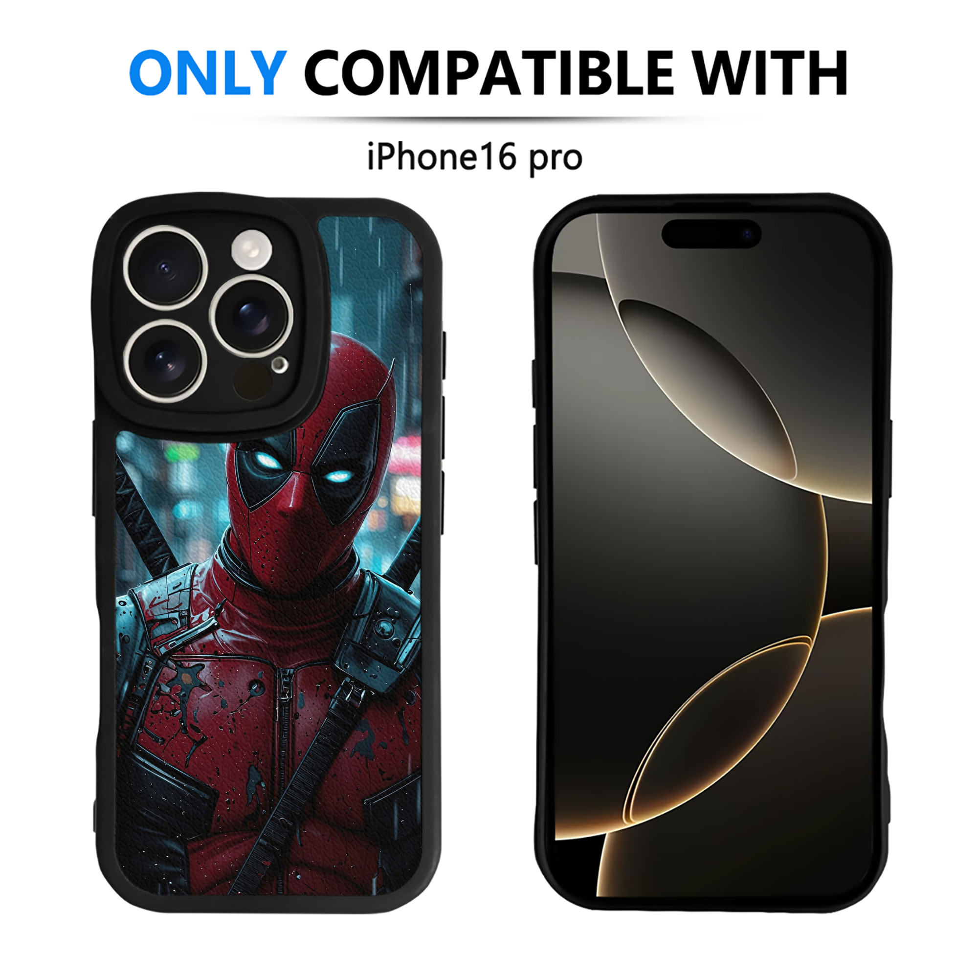 （画像用） Deadpool デッドプール 【iPhone 16シリーズ対応】シリコンスマホケース（レザー調） 材質：シリコン